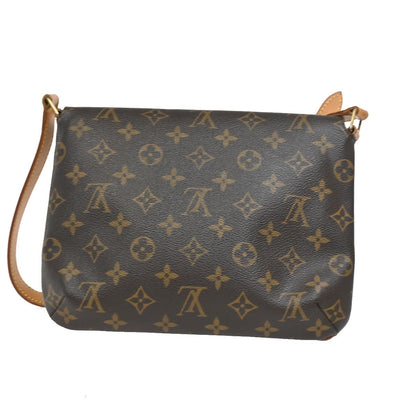 Louis Vuitton Musette Tango Handbag Monogram Canvas, BROWN, CANVAS, Shoulder bag