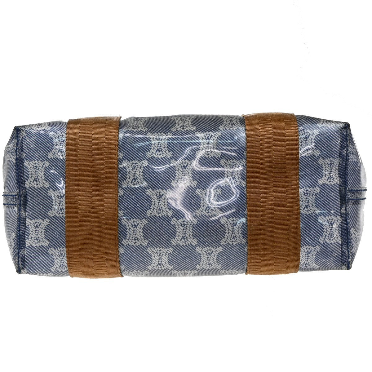 Celine Vintage Macadam Handbag Canvas, BLUE, CANVAS, Tote bag