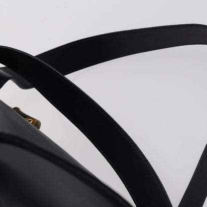 Gucci Vintage Bamboo Backpack Leather, NAVY, LEATHER, Backpack