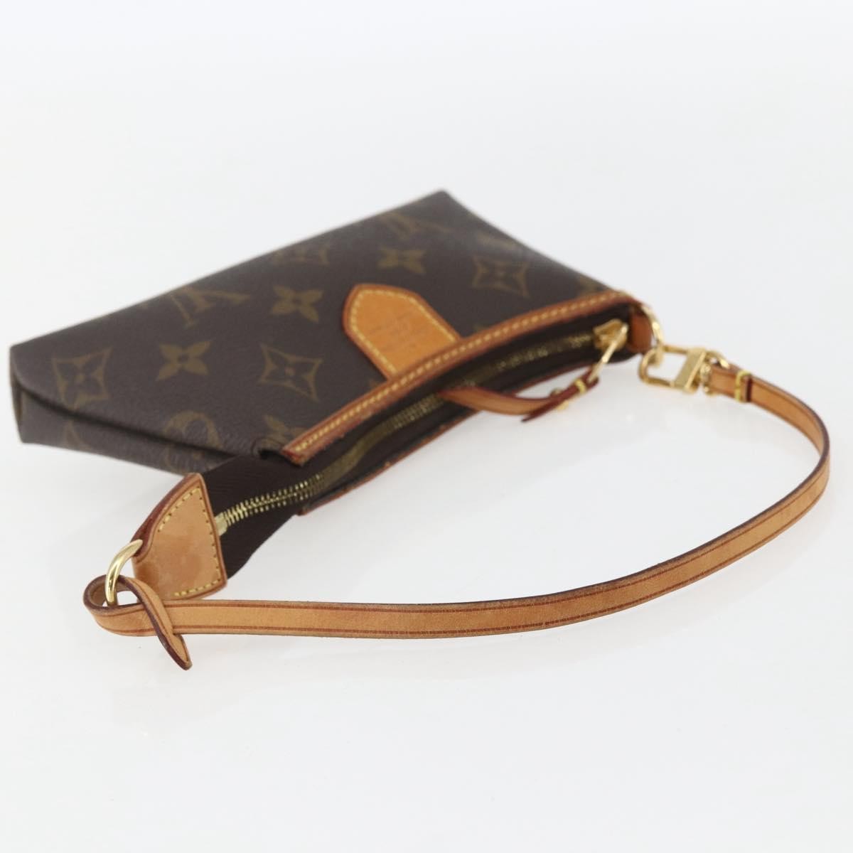 Louis Vuitton Delightful Pochette Monogram Canvas, BROWN, CANVAS, Clutche & pouche
