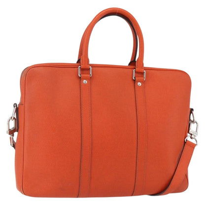 Louis Vuitton Porte-Documents Voyage Briefcase Taiga Leather, ORANGE, LEATHER, Briefcase