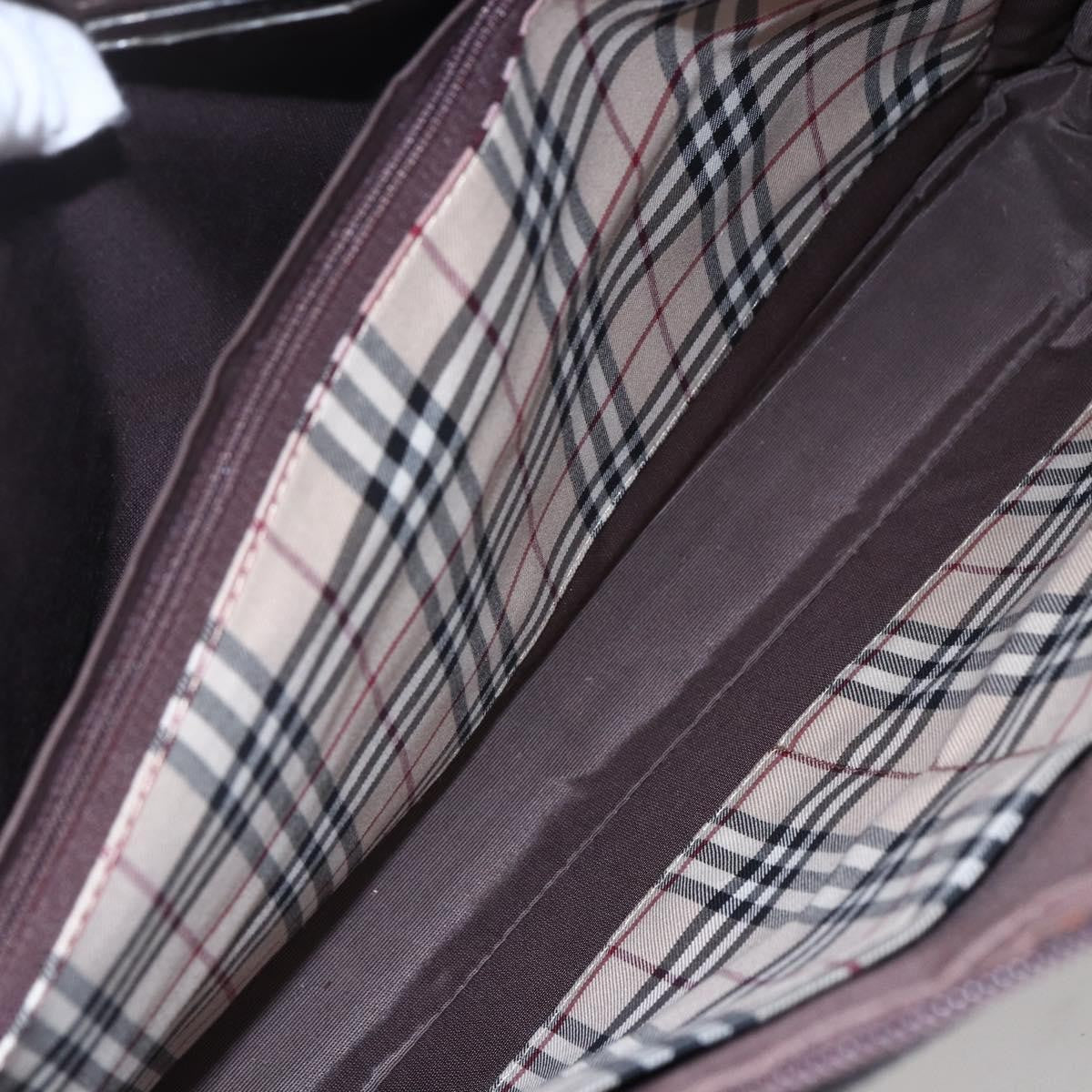 Burberry Vintage Handbag Leather, BROWN, LEATHER, Handbag