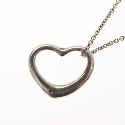 Tiffany & Co. Elsa Peretti Open Heart Pendant Necklace Sterling Silver, SILVER, SILVER, Necklace
