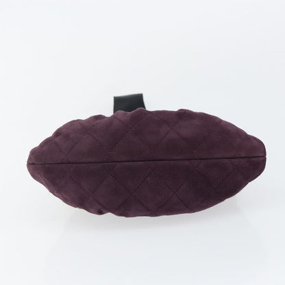 Chanel Bow cluth Suede, PURPLE, SUEDE, Clutche & pouche