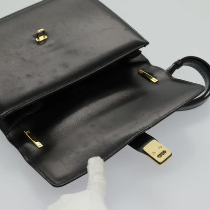 Celine Shoulder Bag Leather, BLACK, LEATHER, Shoulder bag
