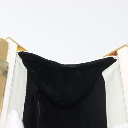 Salvatore Ferragamo Gancini mini handbag Leather, WHITE, LEATHER, Handbag