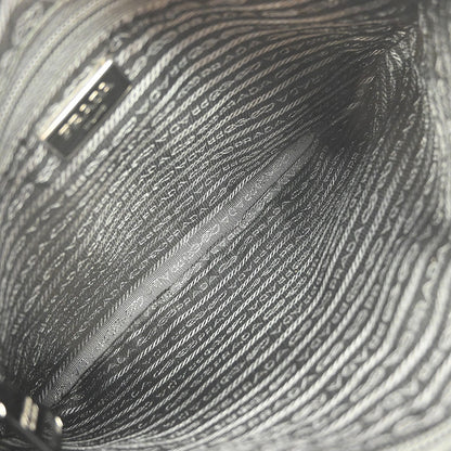 Prada Front Pocket Messenger Bag Tessuto, BLACK, NYLON, Crossbody bag