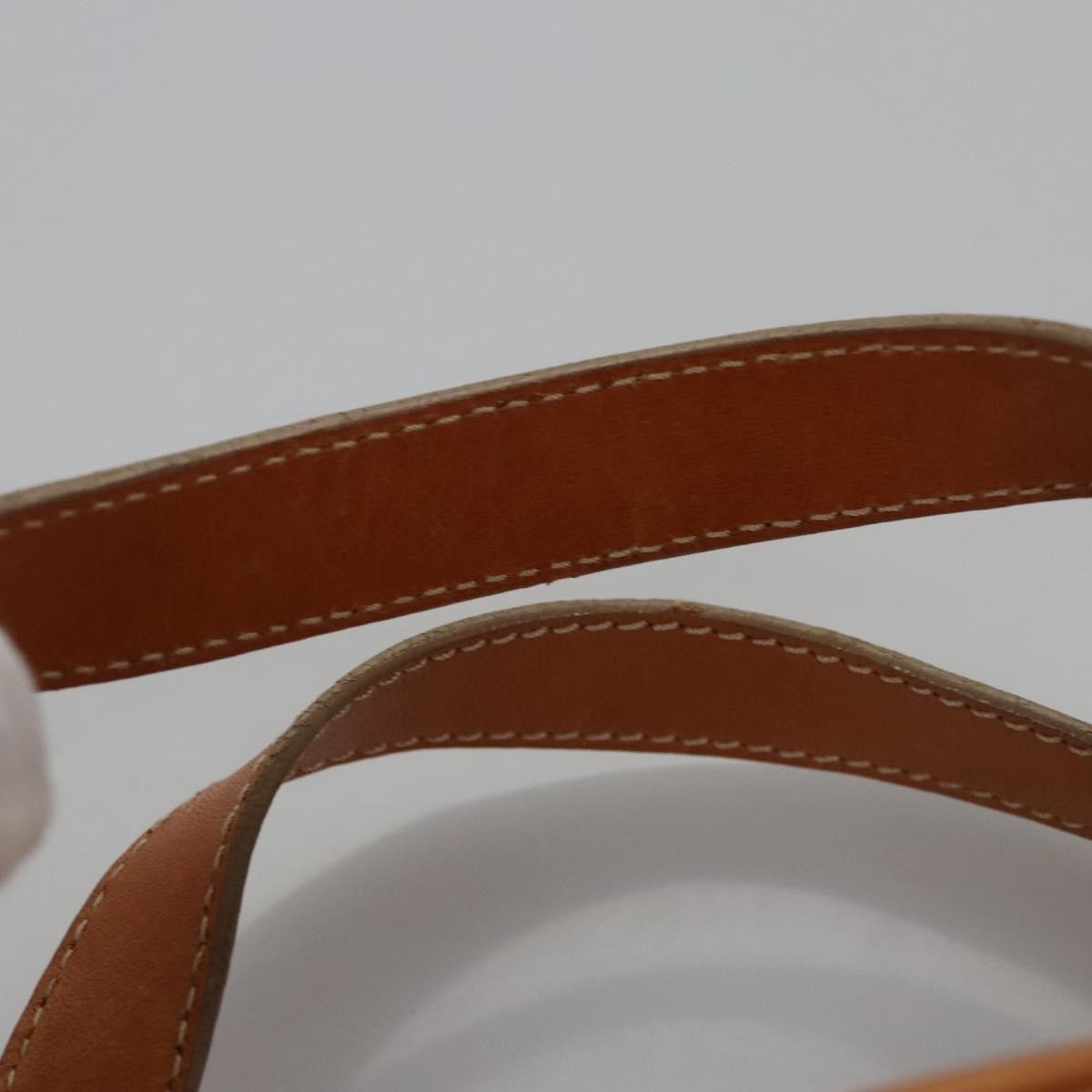 Celine Vintage Macadam Handbag Canvas and Leather, BEIGE, PVC, Handbag