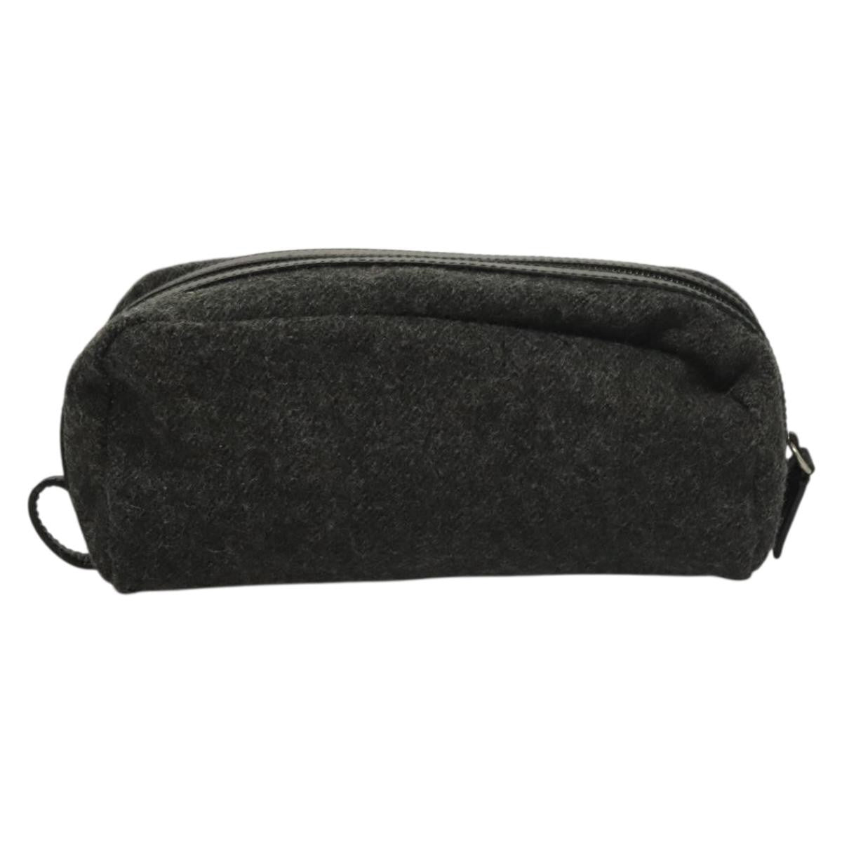 Prada Pochette Wool, BLACK, WOOL, Clutche & pouche
