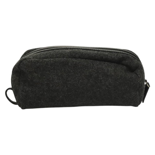 Prada Pochette Wool, BLACK, WOOL, Clutche & pouche