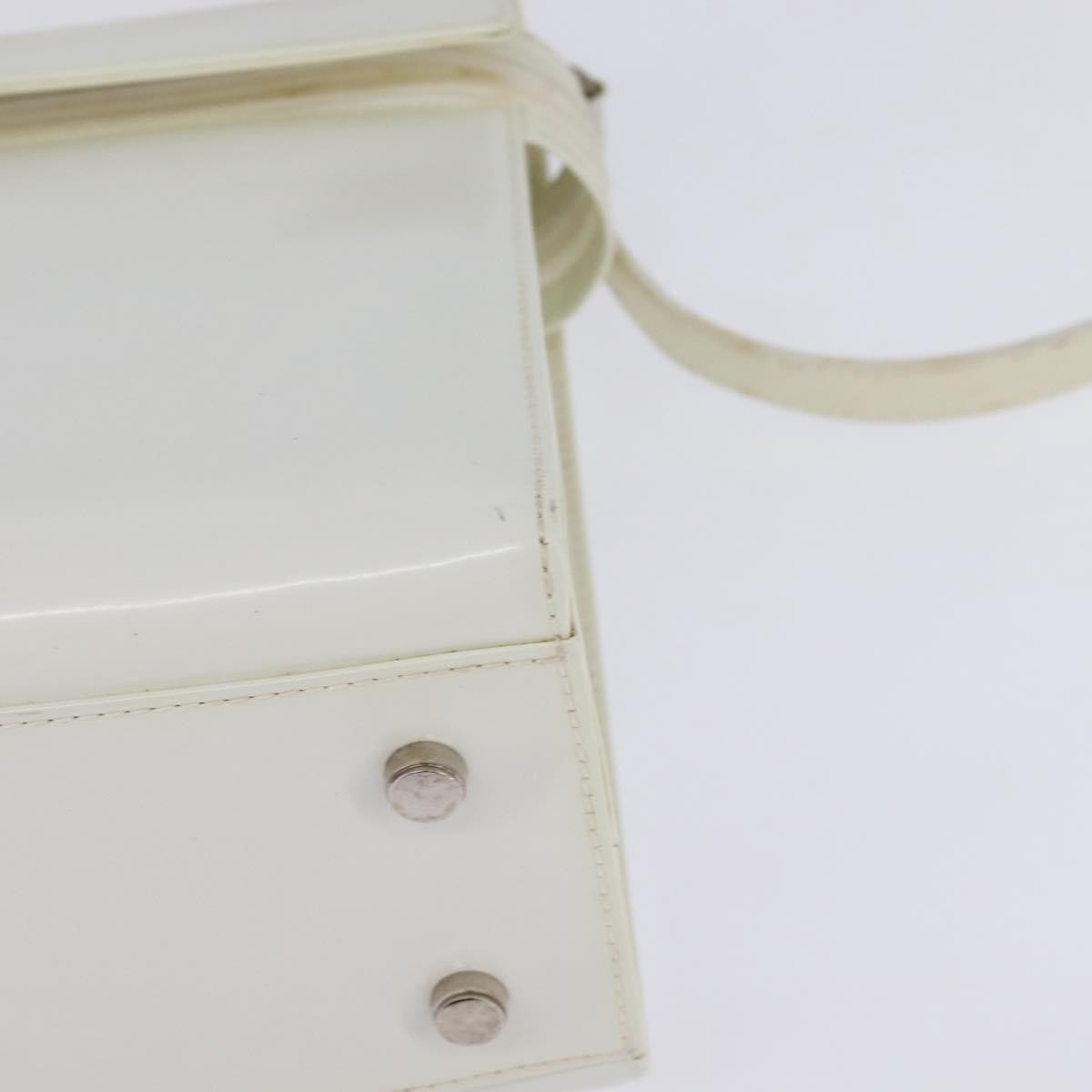 Salvatore Ferragamo Gancini handbag Patent leather, WHITE, PATENT_LEATHER, Handbag