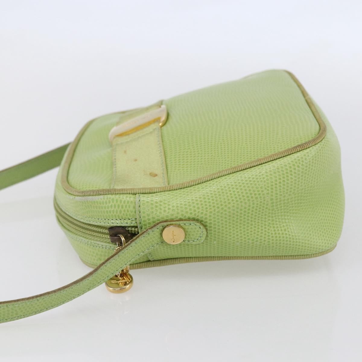 Salvatore Ferragamo Vara Bow camera Shoulder Bag Leather, GREEN, LEATHER, Shoulder bag