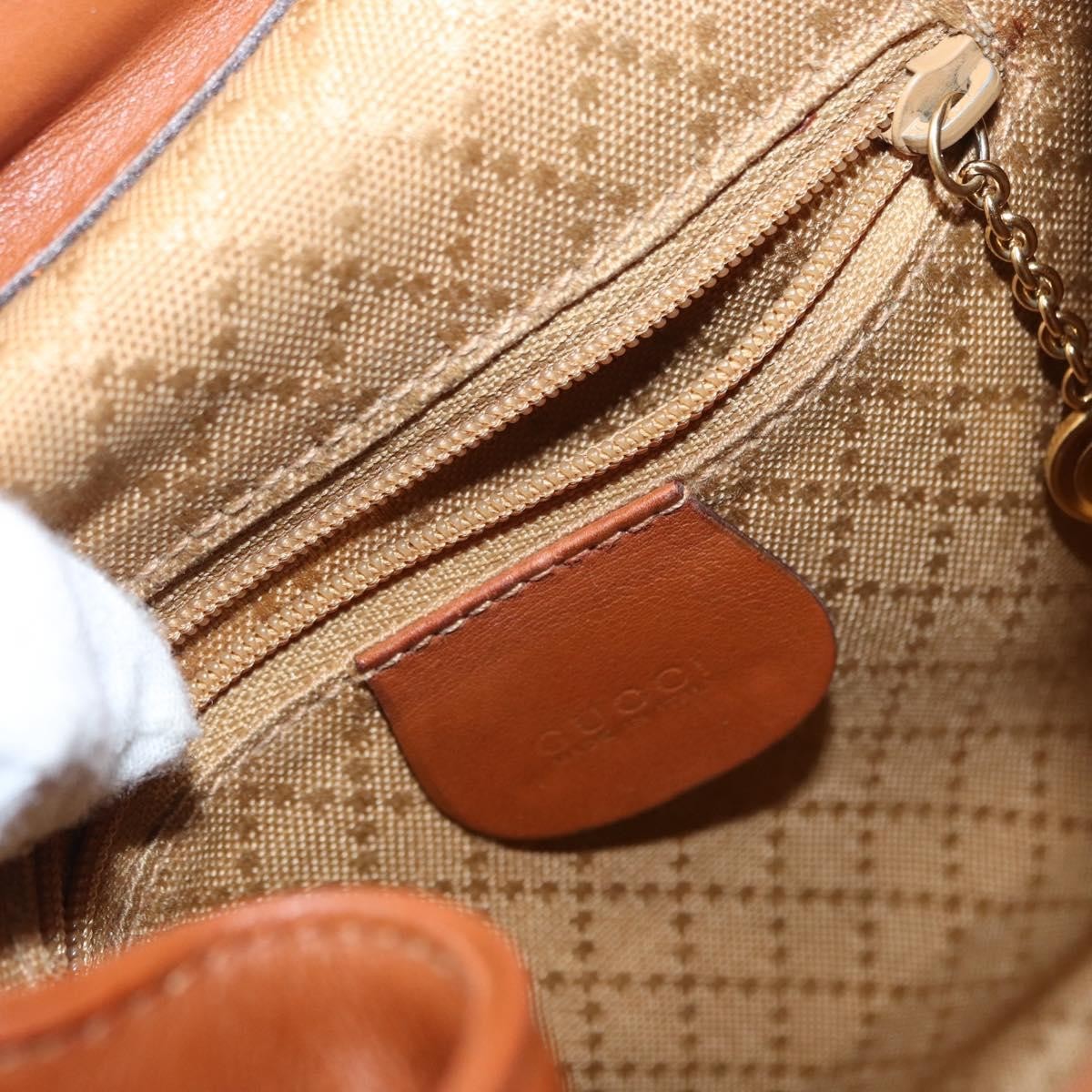 Gucci Vintage Bamboo Backpack Leather, BROWN, LEATHER, Backpack