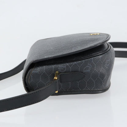 Christian Dior Vintage Honeycomb Shoulder Bag Canvas, BLACK, CANVAS, Shoulder bag