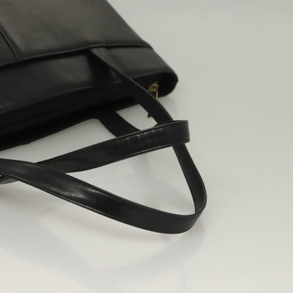 Burberry Tote Leather, BLACK, LEATHER, Tote bag