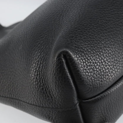 Salvatore Ferragamo Gancini Tote Leather, BLACK, LEATHER, Tote bag