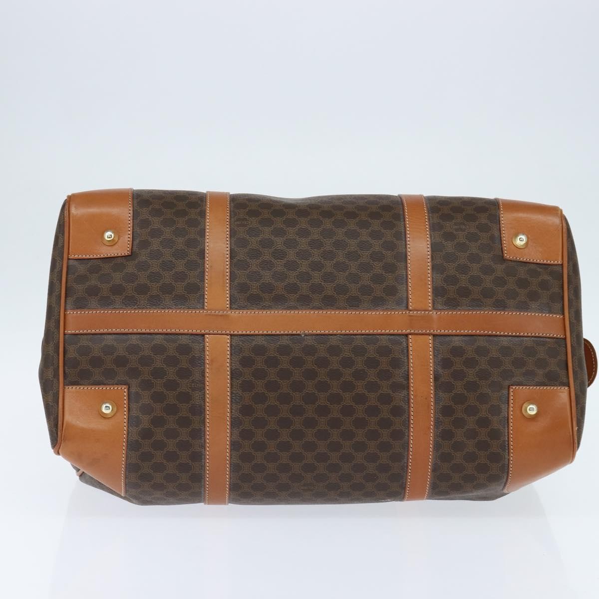 Celine Vintage Boston Bag Macadam Coated Canvas, BROWN, CANVAS, Travel bag