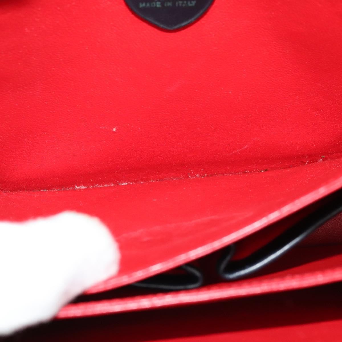 Celine Circle logo Leather, NAVY, LEATHER, Shoulder bag