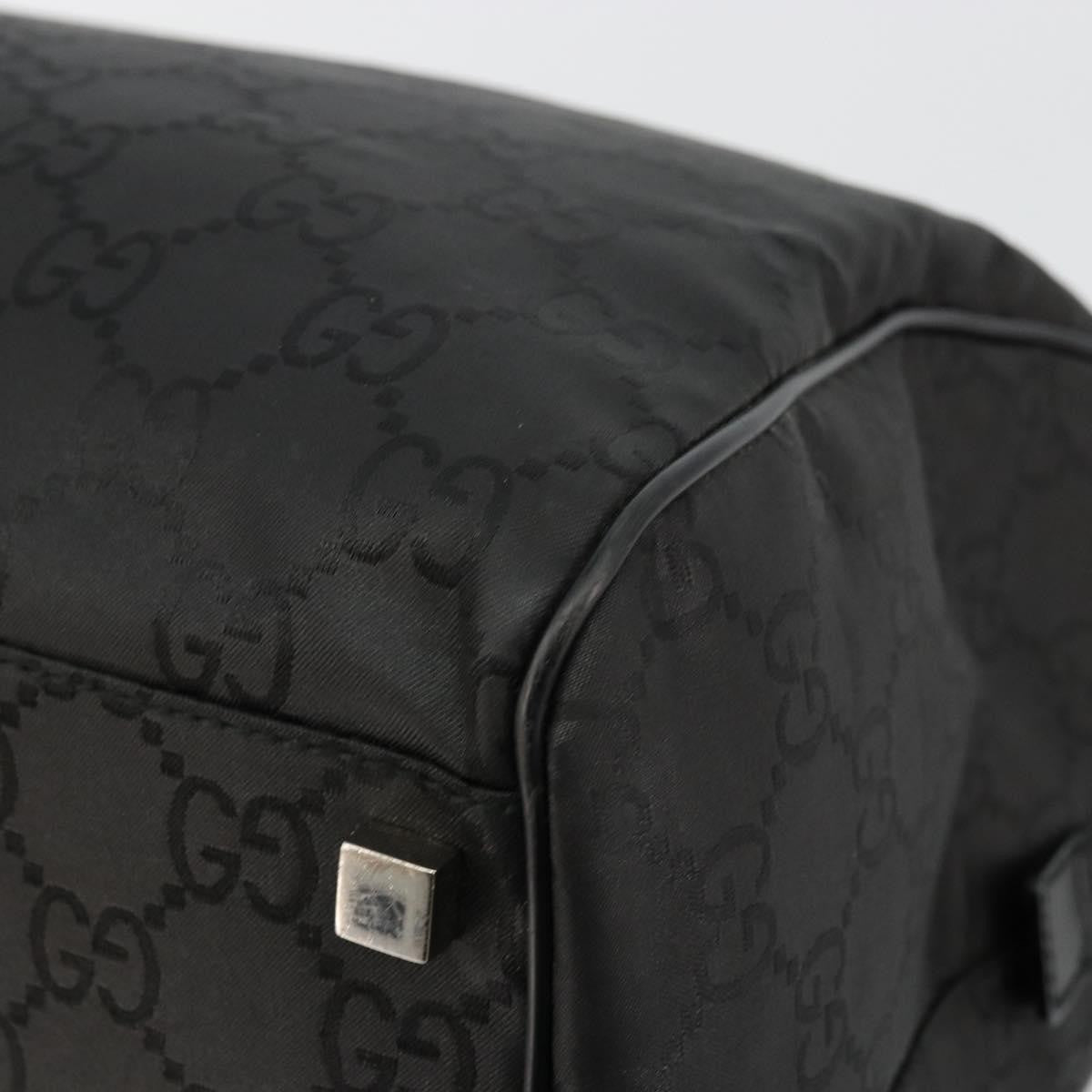 Gucci Duffle Bag Jumbo GG Embossed Leather, Black, PVC, Handbag