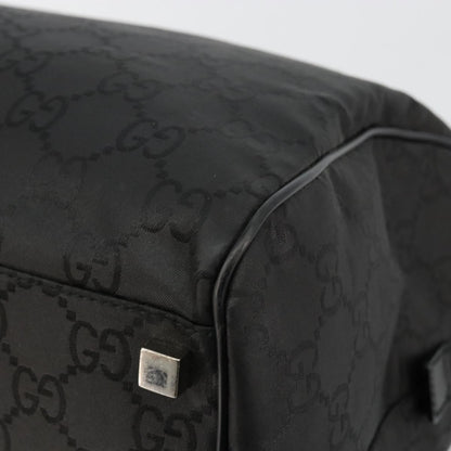 Gucci Duffle Bag Jumbo GG Embossed Leather, Black, PVC, Handbag