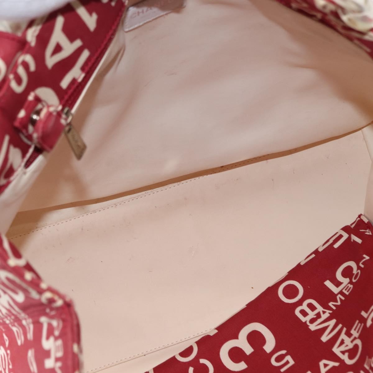 Chanel 31 Rue Cambon Beach Zip Tote Printed Canvas, RED, CANVAS, Tote bag