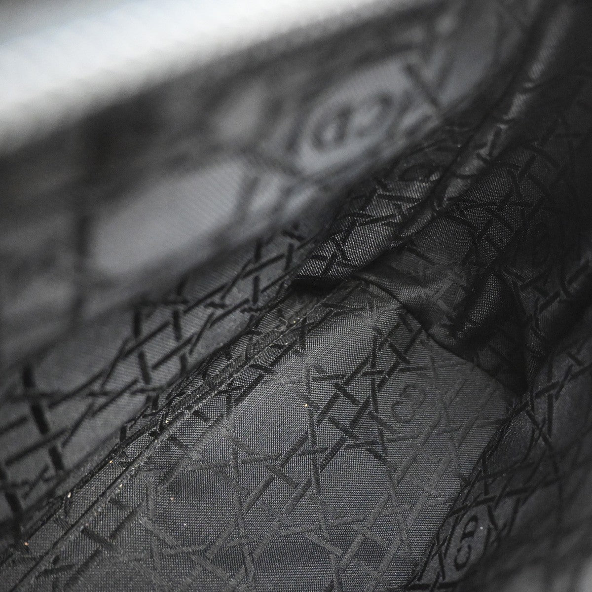 Christian Dior Vintage Lady Dior Bag Cannage Quilt Denim, BLACK, DENIM_JEANS, Handbag