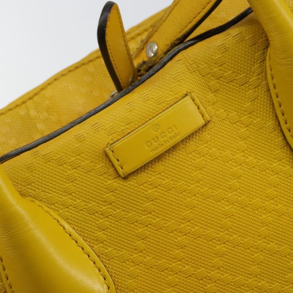 Gucci Bright Top Handle Bag Diamante Leather, YELLOW, LEATHER, Handbag