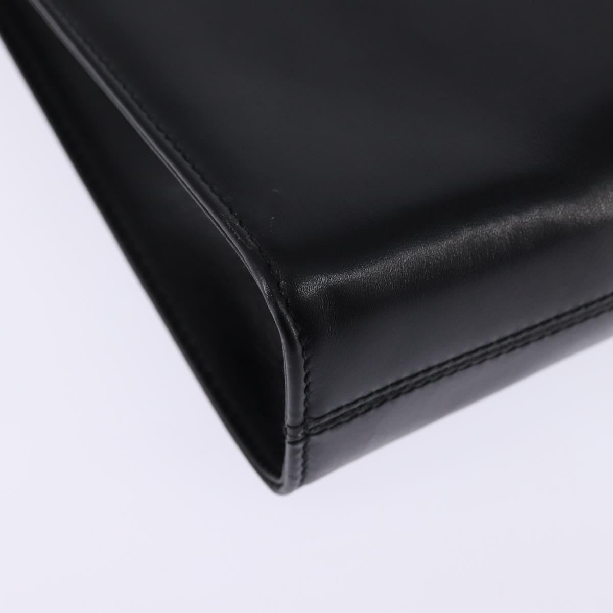 Salvatore Ferragamo Vintage Gancini Chain Shoulder Bag Leather, BLACK, LEATHER, Shoulder bag