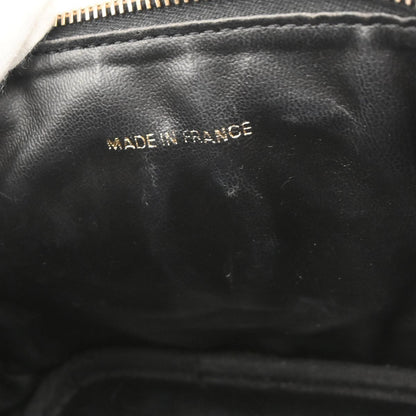 Chanel Vintage Timeless Cosmetic Case Caviar, BLACK, LEATHER, Handbag