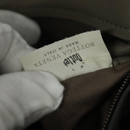 Bottega Veneta Vintage Flap Shoulder Bag Intrecciato leather, GRAY, LEATHER, Shoulder bag