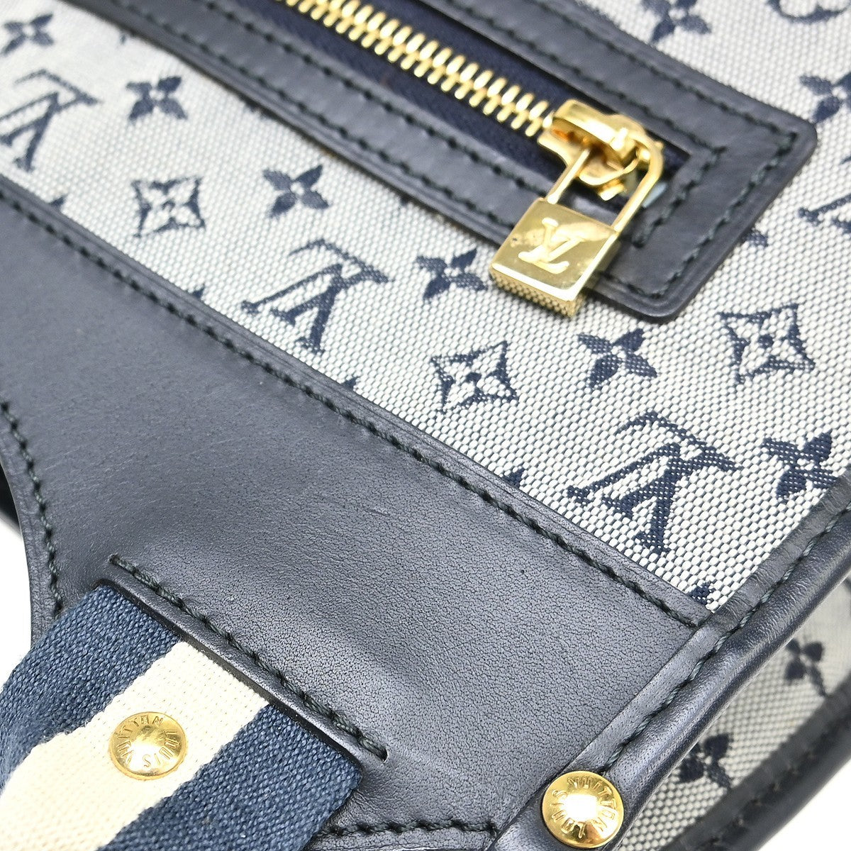 Louis Vuitton Kathleen Tote Mini Lin, Blue, Canvas, Handbag