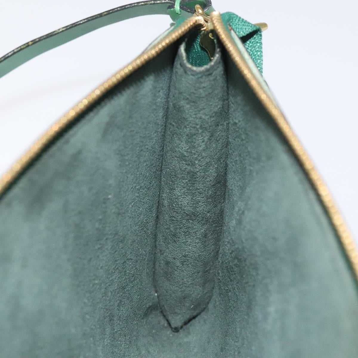 Louis Vuitton Petite Noe Handbag Monogram Canvas, GREEN, LEATHER, Clutche & pouche