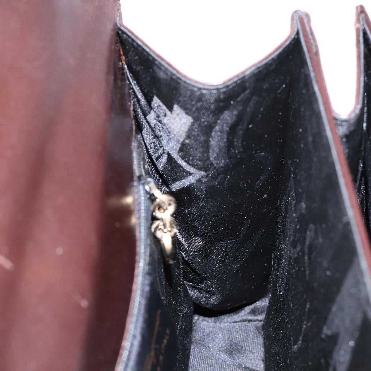 Salvatore Ferragamo Gancini Convertible Top Handle Bag Leather, BROWN, LEATHER, Handbag