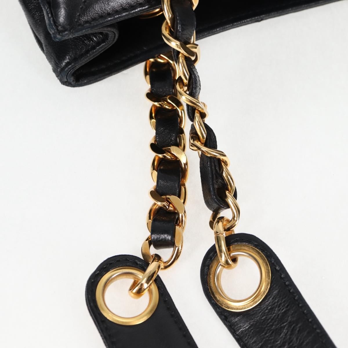 Chanel Vintage Shopping Tote Quilted Lambskin, BLACK, LEATHER, Tote bag