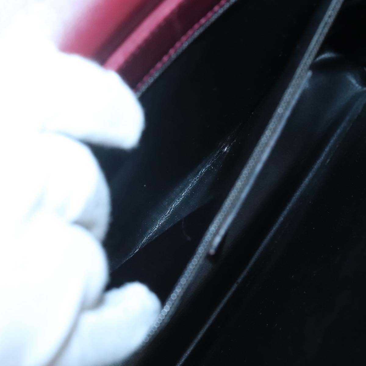 Salvatore Ferragamo Gancini handbag Leather, BURGUNDY, LEATHER, Handbag