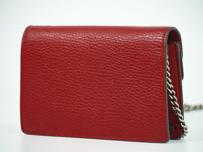Gucci Dionysus Bag Leather, RED, LEATHER, Crossbody bag