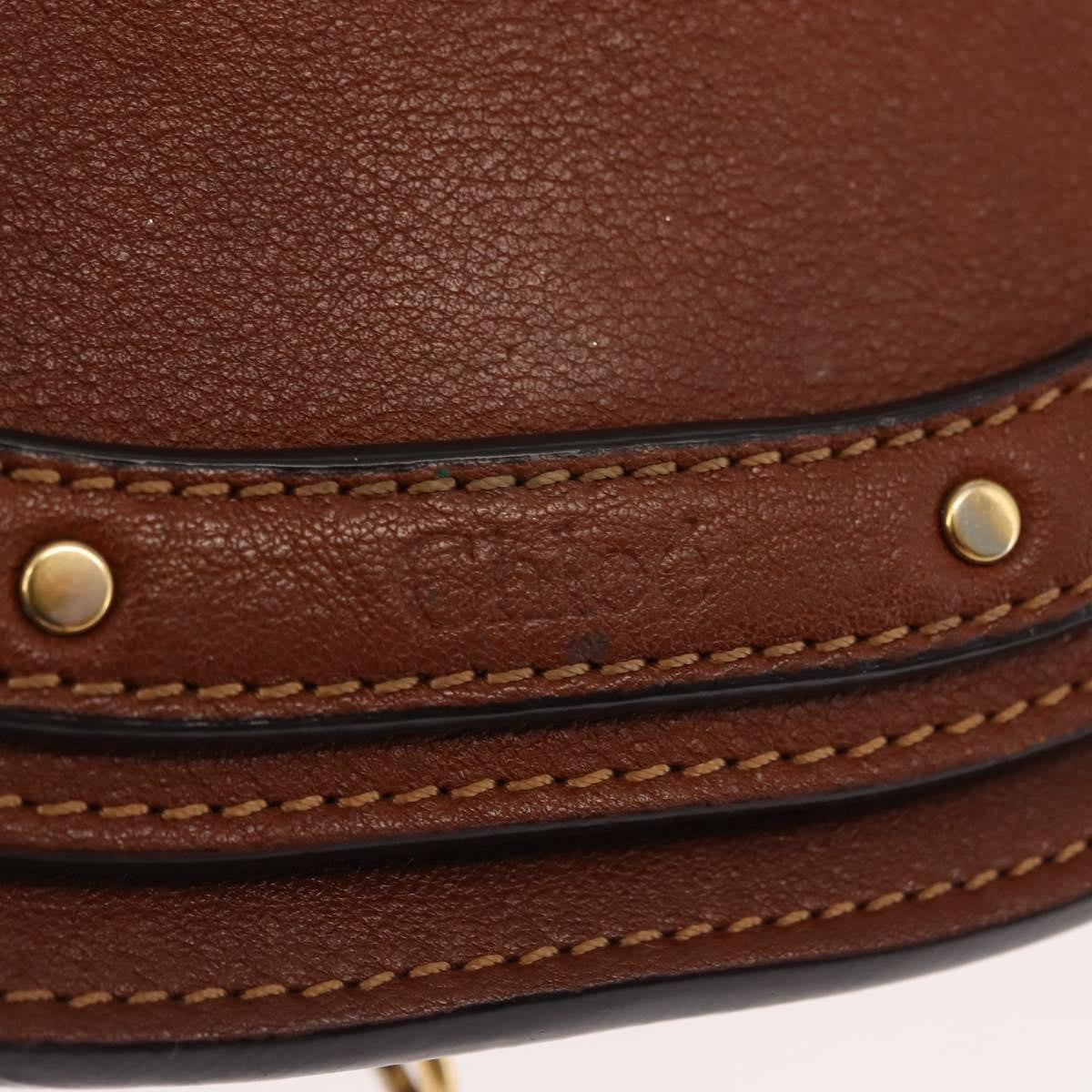 Chloe Nile Crossbody Bag Leather, BROWN, LEATHER, Crossbody bag