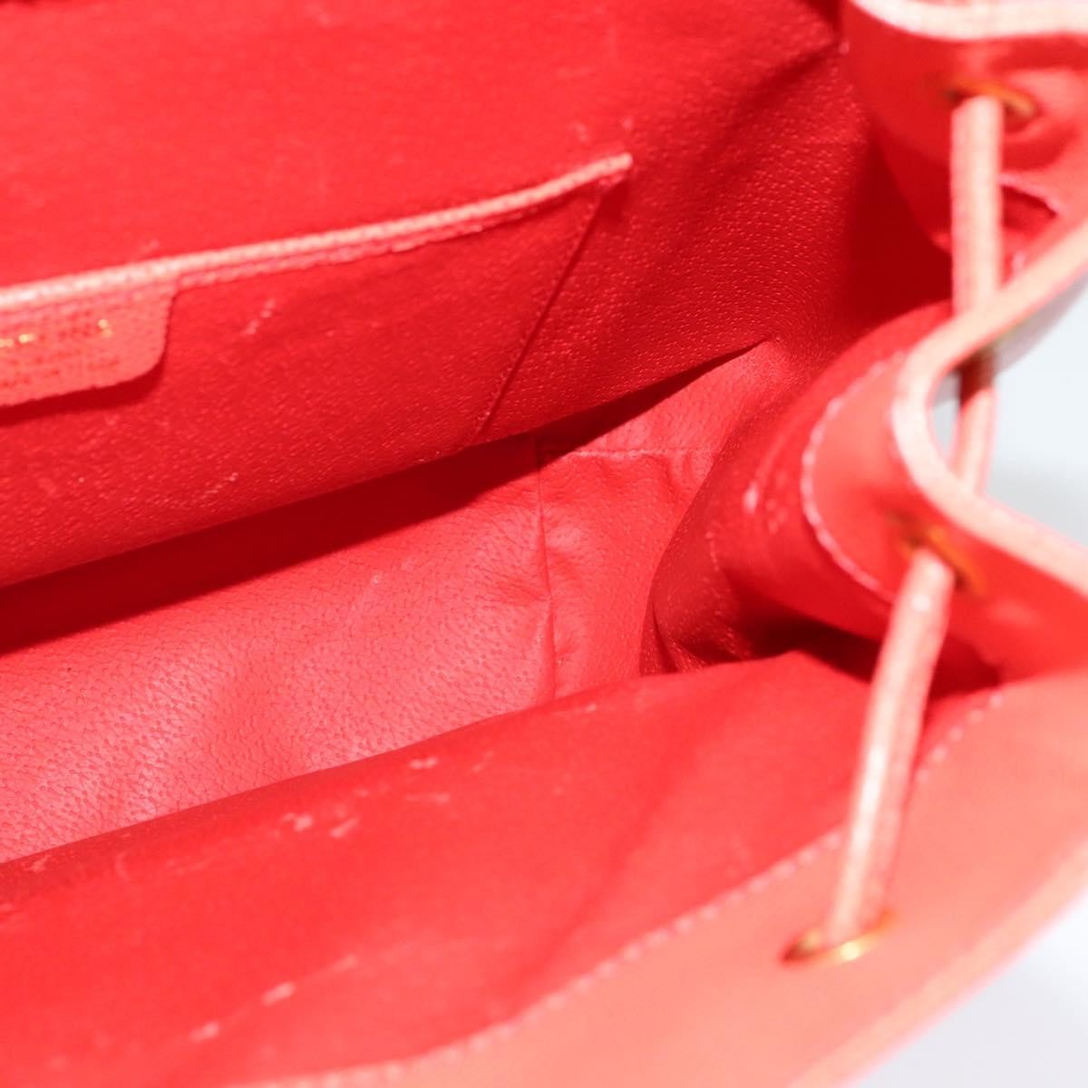 Celine Backpack Leather, ORANGE, LEATHER, Backpack