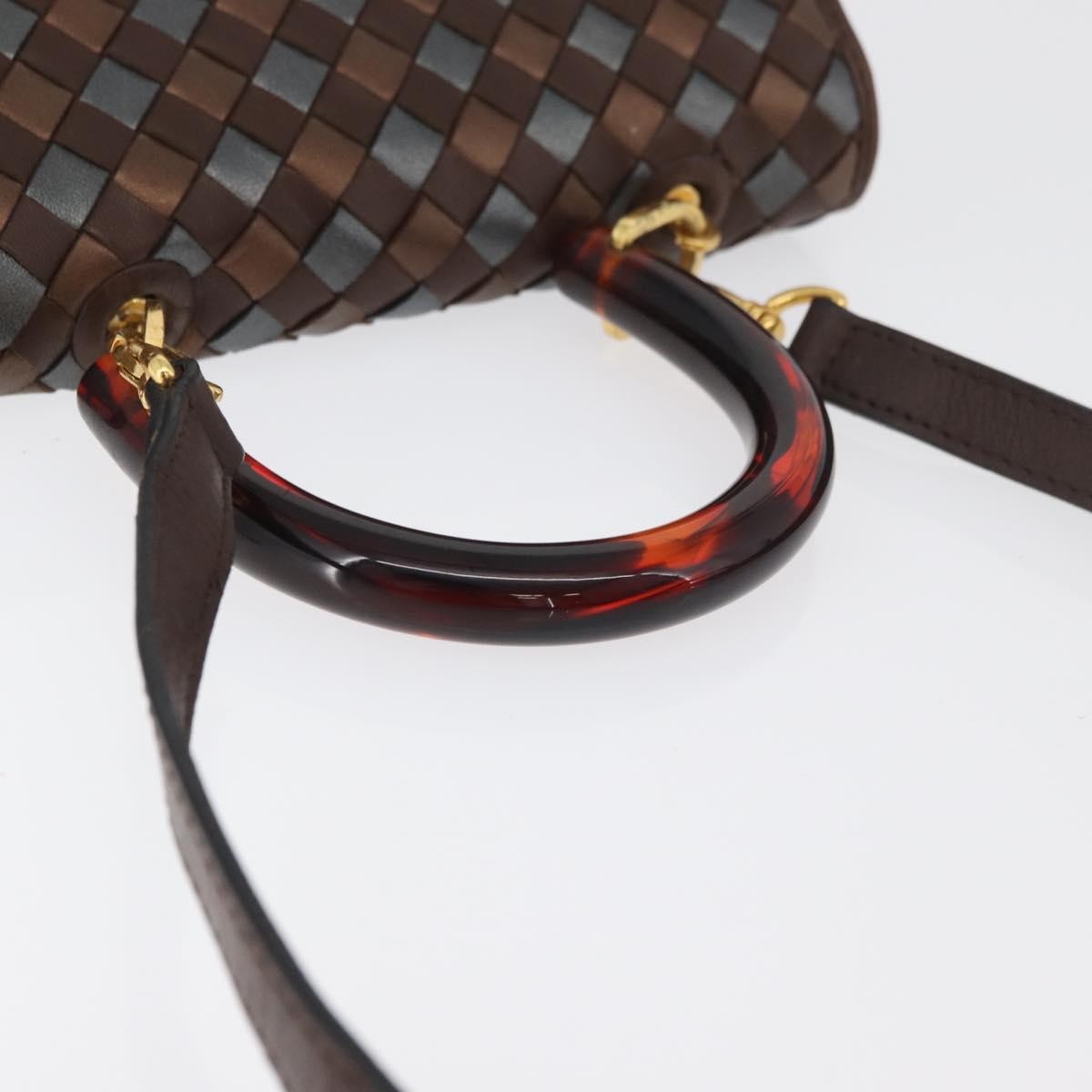 Bottega Veneta Intrecciato Handbag Leather, Brown, Leather, Handbag