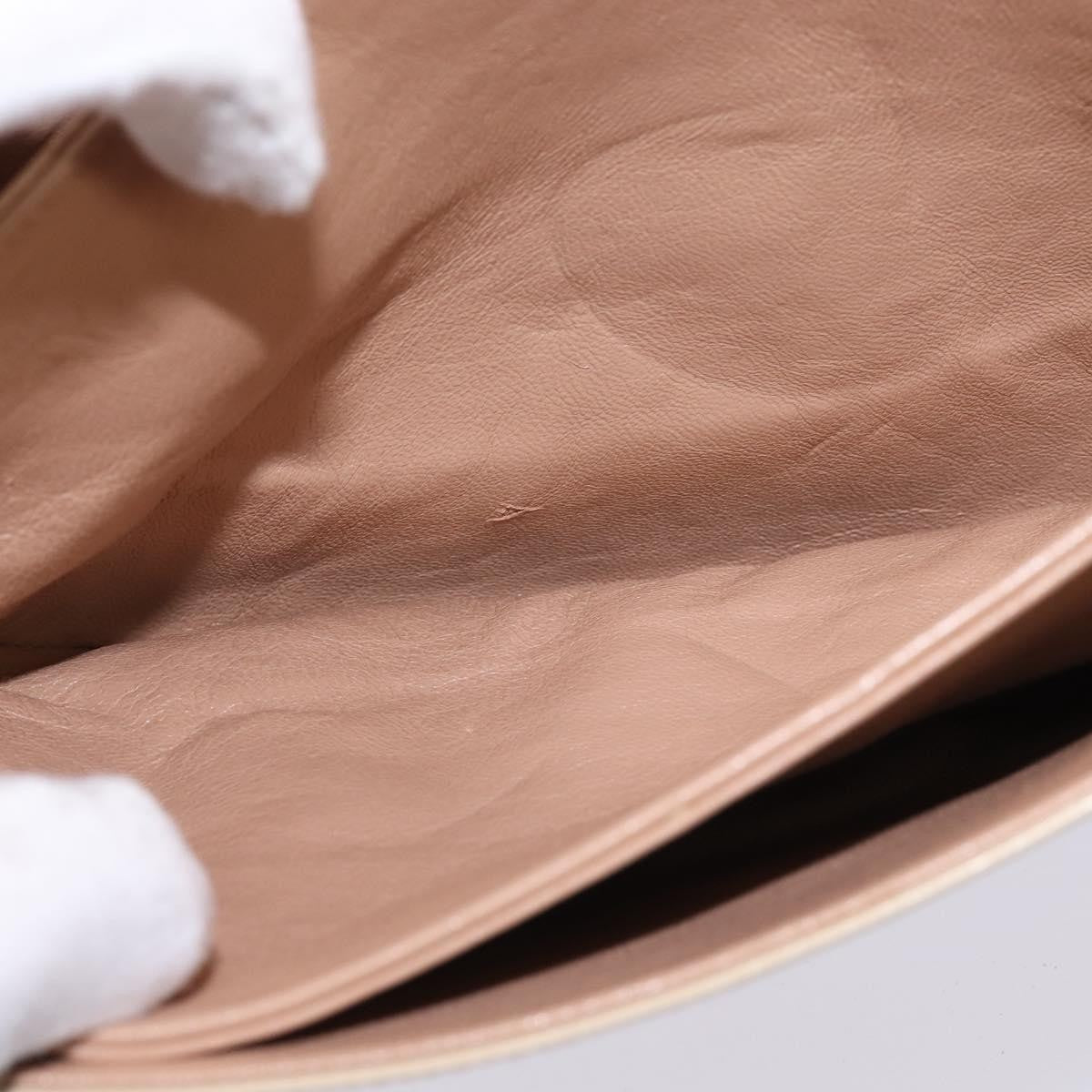 Salvatore Ferragamo Vintage Shoulder Bag Leather, BEIGE, LEATHER, Shoulder bag