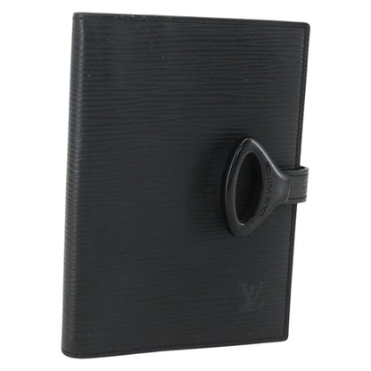 Louis Vuitton Agenda Cover Epi Leather, BLACK, LEATHER, Wallets