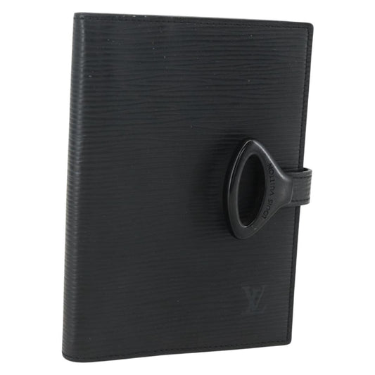 Louis Vuitton Agenda Cover Epi Leather, BLACK, LEATHER, Wallets