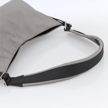Salvatore Ferragamo Vintage Shoulder Bag Nylon, Gray, Nylon, Shoulder Bag