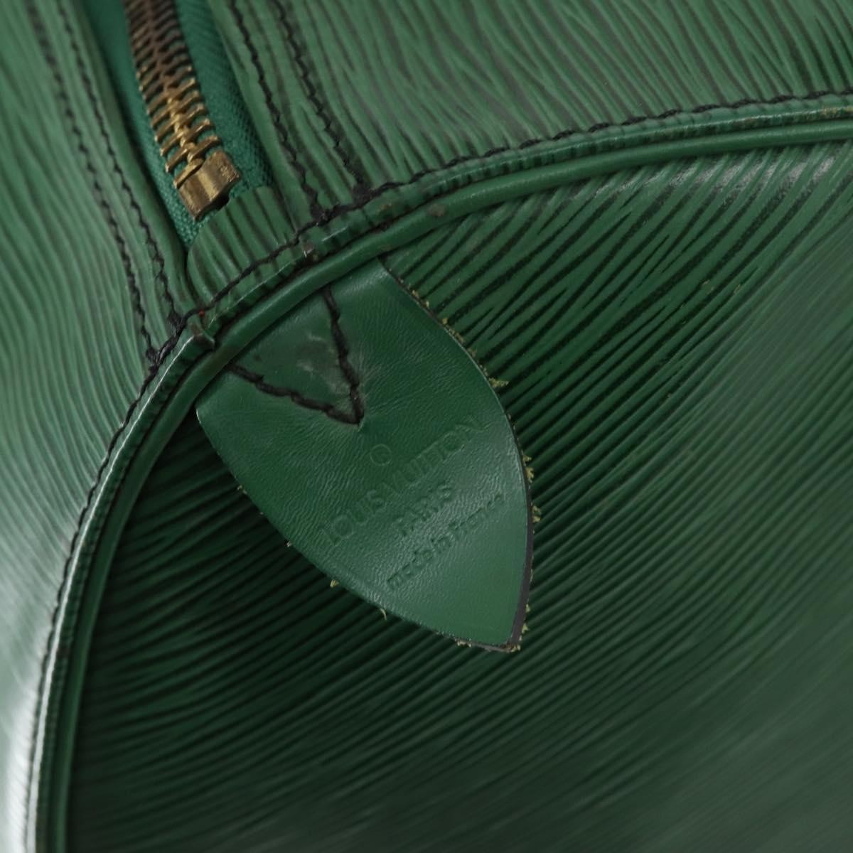 Louis Vuitton Keepall Bag Epi Leather, GREEN, LEATHER, Travel bag