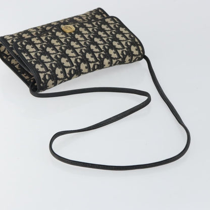 Christian Dior Vintage Trotter Shoulder Bag Canvas, NAVY, CANVAS, Shoulder bag