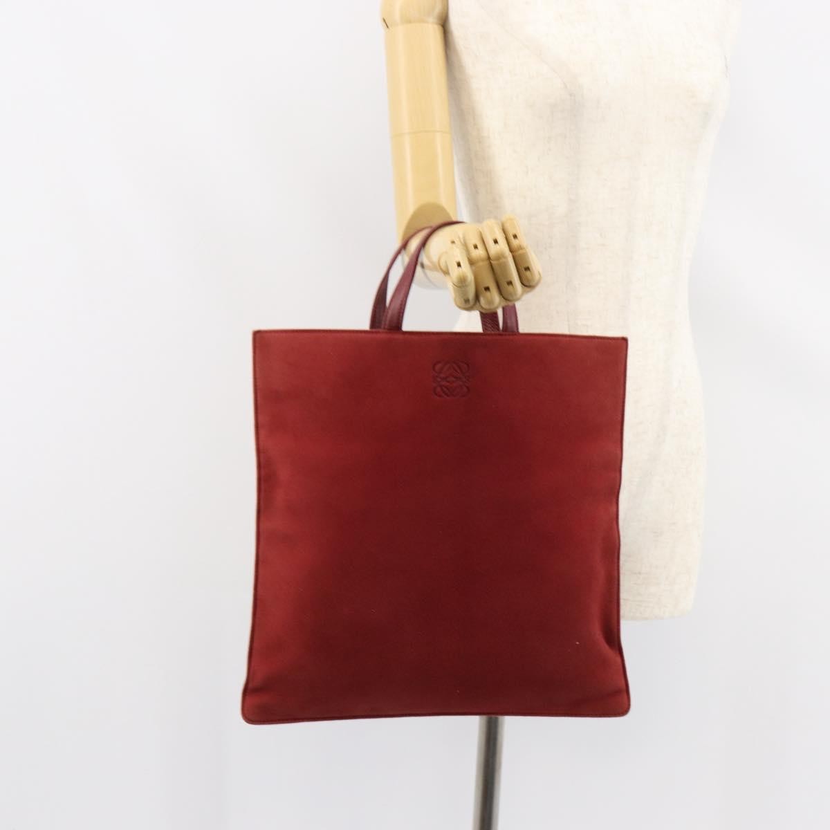 Loewe Anagram Tote Suede, RED, SUEDE, Tote bag