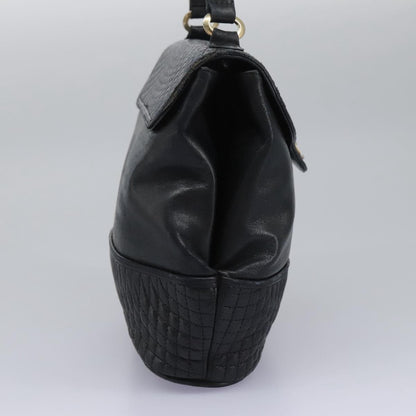 Bally Vintage Handbag Quilted Leather, Black, Leather, Handbag