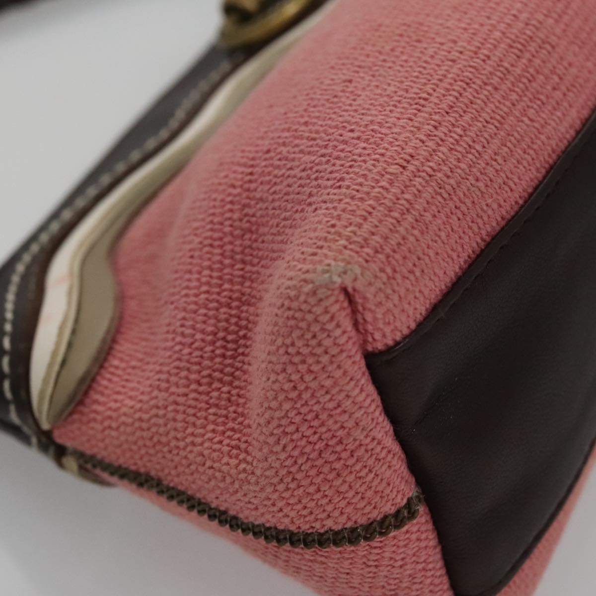 Bottega Veneta Vintage Shoulder Bag Canvas, PINK, CANVAS, Shoulder bag