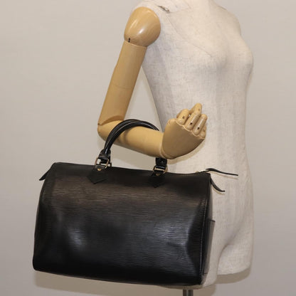 Louis Vuitton Speedy Handbag Epi Leather, BLACK, LEATHER, Handbag
