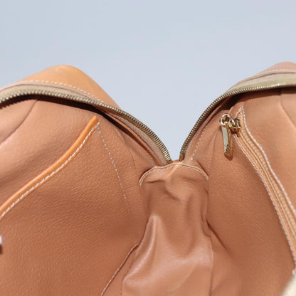 Celine Vintage Macadam Handbag Canvas and Leather, BEIGE, PVC, Handbag